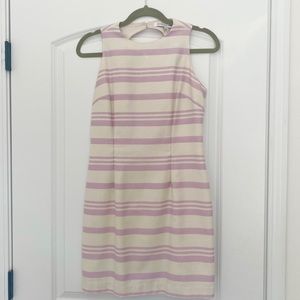Nordstrom Lavender Striped Shift Dress Size 4